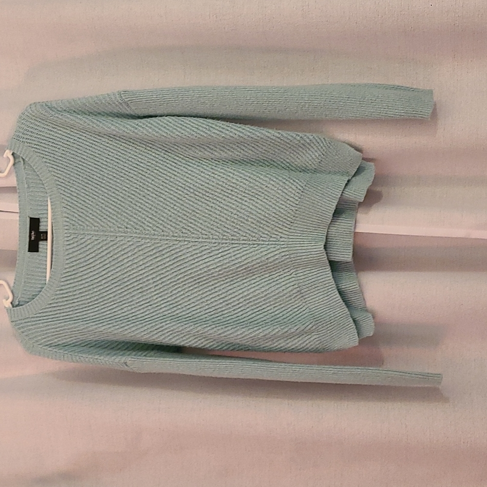Light mint or seafoam knit sweater top
